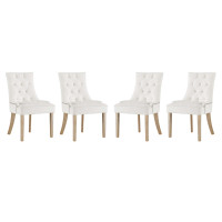 Modway EEI-3505-IVO Pose Dining Chair Performance Velvet Set of 4