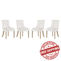 Modway EEI-3505-IVO Pose Dining Chair Performance Velvet Set of 4