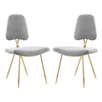 Modway EEI-3506-GRY Ponder Dining Side Chair Set of 2