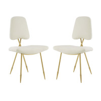 Modway EEI-3506-IVO Ponder Dining Side Chair Set of 2