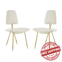 Modway EEI-3506-IVO Ponder Dining Side Chair Set of 2