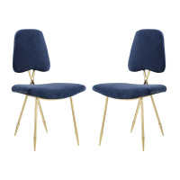 Modway EEI-3506-NAV Ponder Dining Side Chair Set of 2