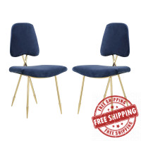 Modway EEI-3506-NAV Ponder Dining Side Chair Set of 2