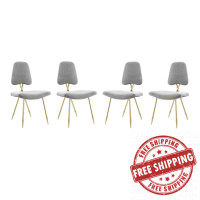 Modway EEI-3507-GRY Ponder Dining Side Chair Set of 4