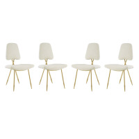 Modway EEI-3507-IVO Ponder Dining Side Chair Set of 4
