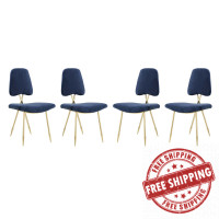 Modway EEI-3507-NAV Ponder Dining Side Chair Set of 4