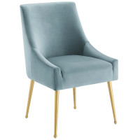Modway EEI-3508-LBU Discern Upholstered Performance Velvet Dining Chair