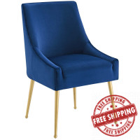 Modway EEI-3508-NAV Discern Upholstered Performance Velvet Dining Chair
