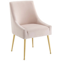 Modway EEI-3508-PNK Discern Upholstered Performance Velvet Dining Chair