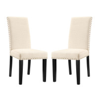 Modway EEI-3551-BEI Parcel Dining Side Chair Fabric Set of 2