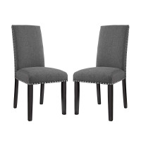 Modway EEI-3551-GRY Parcel Dining Side Chair Fabric Set of 2