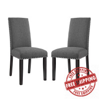 Modway EEI-3551-GRY Parcel Dining Side Chair Fabric Set of 2