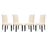 Modway EEI-3552-BEI Parcel Dining Side Chair Fabric Set of 4