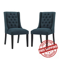 Modway EEI-3557-AZU Baronet Dining Chair Fabric Set of 2