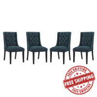 Modway EEI-3558-AZU Baronet Dining Chair Fabric Set of 4