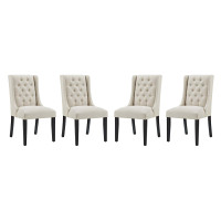 Modway EEI-3558-BEI Baronet Dining Chair Fabric Set of 4