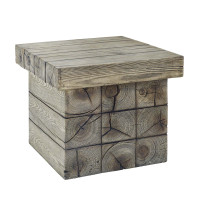 Modway EEI-3562-LGR Manteo Rustic Coastal Outdoor Patio Side Table