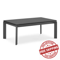 Modway EEI-3570-SLA Gray Riverside Aluminum Outdoor Patio Coffee Table