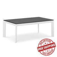 Modway EEI-3570-WHI White Riverside Aluminum Outdoor Patio Coffee Table