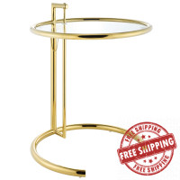 Modway EEI-3580-GLD Eileen Gold Stainless Steel End Table