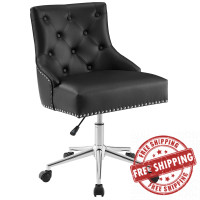 Modway EEI-3608-BLK Regent Tufted Button Swivel Faux Leather Office Chair