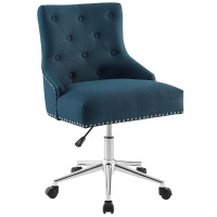 Modway EEI-3609-AZU Regent Tufted Button Swivel Upholstered Fabric Office Chair