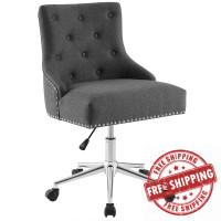 Modway EEI-3609-GRY Regent Tufted Button Swivel Upholstered Fabric Office Chair