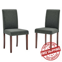 Modway EEI-3618-GRY Gray Prosper Upholstered Fabric Dining Side Chair Set of 2