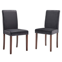 Modway EEI-3619-GRY Gray Prosper Upholstered Velvet Dining Side Chair Set of 2