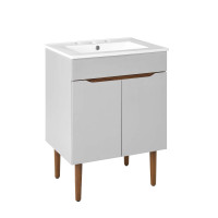 Modway EEI-3633-GRY-WHI Gray White Harvest Bathroom Vanity