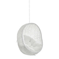 Modway EEI-3634-WHI-WHI White White Hide Sunbrella® Fabric Swing Outdoor Patio Lounge Chair Without Stand