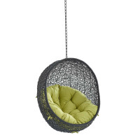 Modway EEI-3636-BLK-PER Black Peridot Encase Swing Outdoor Patio Lounge Chair Without Stand