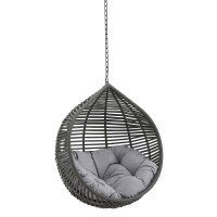 Modway EEI-3637-GRY-GRY Gray Gray Garner Teardrop Outdoor Patio Swing Chair Without Stand