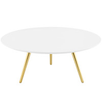 Modway EEI-3663-GLD-WHI Lippa 36