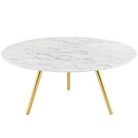 Modway EEI-3665-GLD-WHI Lippa 36