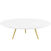 Modway EEI-3671-GLD-WHI Lippa 47