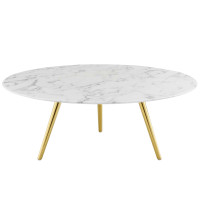 Modway EEI-3672-GLD-WHI Lippa 40