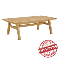 Modway EEI-3700-NAT Natural Orlean Outdoor Patio Eucalyptus Wood Coffee Table