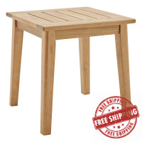 Modway EEI-3712-NAT Natural Viewscape Outdoor Patio Ash Wood End Table