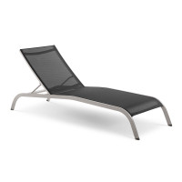 Modway EEI-3721-BLK Savannah Mesh Chaise Outdoor Patio Lounge Chair