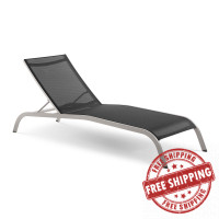 Modway EEI-3721-BLK Savannah Mesh Chaise Outdoor Patio Lounge Chair