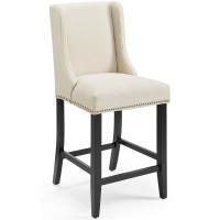 Modway EEI-3735-BEI Baron Upholstered Fabric Counter Stool