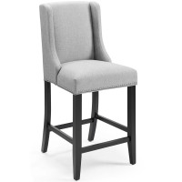 Modway EEI-3735-LGR Baron Upholstered Fabric Counter Stool