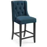 Modway EEI-3739-AZU Azure Baronet Tufted Button Upholstered Fabric Counter Stool