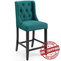 Modway EEI-3739-TEA Teal Baronet Tufted Button Upholstered Fabric Counter Stool