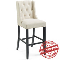 Modway EEI-3741-BEI Baronet Tufted Button Upholstered Fabric Bar Stool