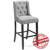 Modway EEI-3741-LGR Baronet Tufted Button Upholstered Fabric Bar Stool