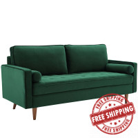 Modway EEI-3764-GRN Valour Performance Velvet Sofa