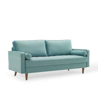 Modway EEI-3764-MIN Mint Valour Performance Velvet Sofa