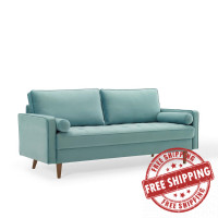 Modway EEI-3764-MIN Mint Valour Performance Velvet Sofa